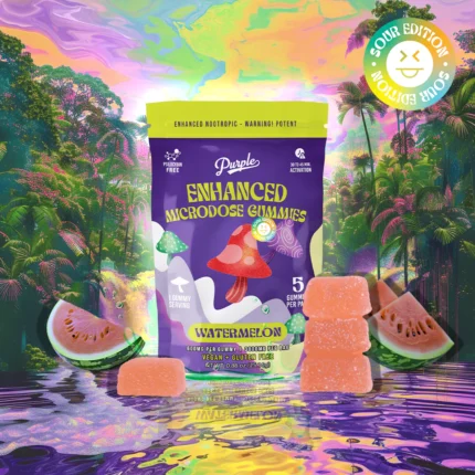 PURPLE MUSHROOM ENHANCED MICRODOSE GUMMIES | WATERMELON